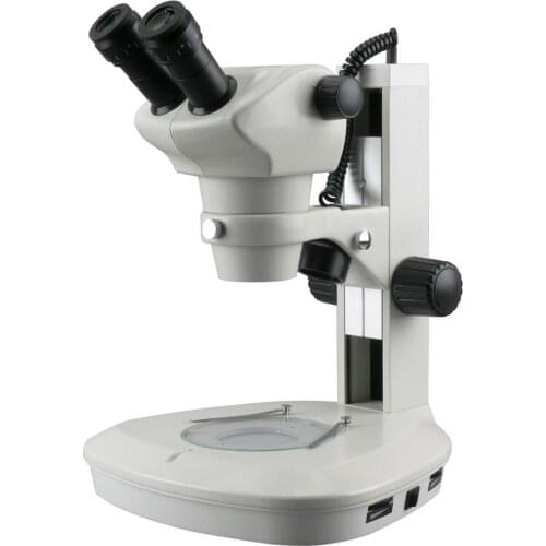 Industrial Inspection-AmScope Supplies 8X-50X Track Stand Stereo Zoom Confocal Binocular Microscope with LED Lights
