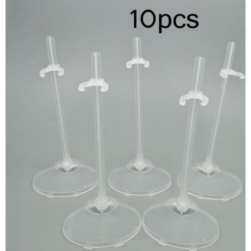 10pcs/lot Transparent Clear Color Dolls Toy Stand Support for Barbie Dolls Girls Prop Up Mannequin Model Display Holder Kid Toy