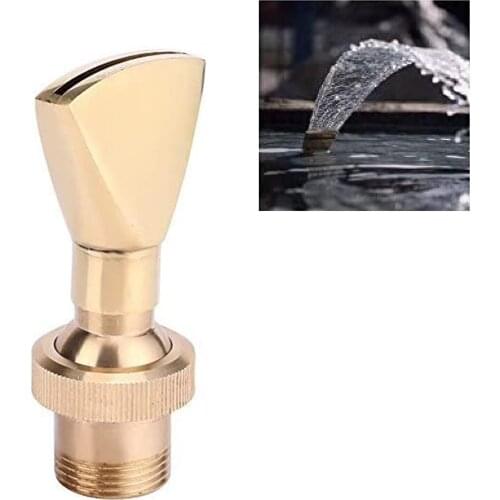 Brass Fan-Shaped Sprinkler Adjustable Fountain Nozzles Duck Tail Jet Column Garden Landscape Ornamental Fountains