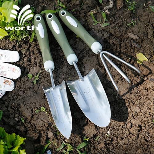 Gardening Stainless Steel Tools Garden Balcony Planting Flowers and Vegetables Big Shovel Three Claws Small Shovel