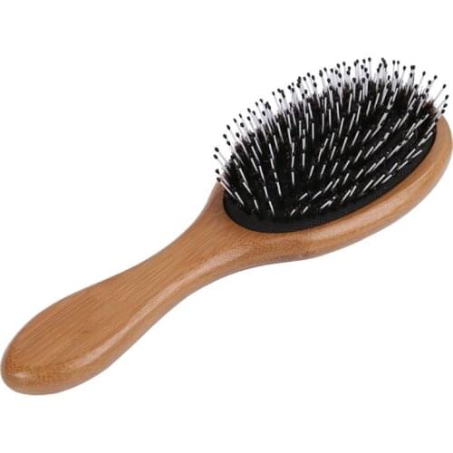 Boar Bristle Hair Brush Brushes Natural Bamboo Cushion Anti Static Paddle Wooden Comb Tool Massage Anti-Static Hair Styling Tool
