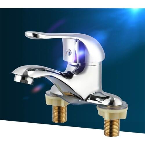 Single Handle Basin Faucet 3 hole Zinc Alloy Bathroom Faucet Kitchen Sink Water Tap Hot Cold Wash Basin Mixer Modern Fixture