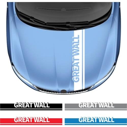 Racing Sport Stripes Car Hood Vinyl Decal Automobile Engine Cover Body Decor Stickers For Great Wall Haval Hover H3 Car styling