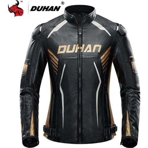 DUHAN Motorcycle Jacket Leather Moto Jackets Jaqueta Motociclista Waterproof Windproof Motorcycle Riding Anti-drop Racing Suit