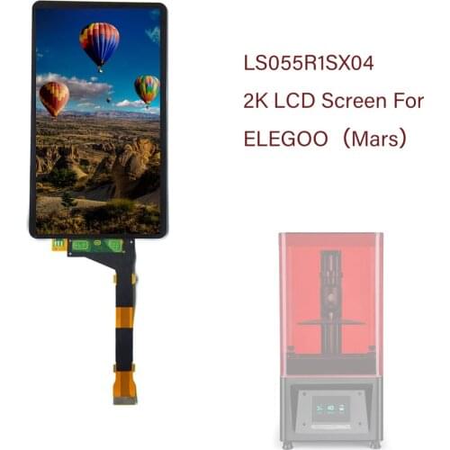 5.5 inch 2560x1440 3D Printer LCD Screen Apply to ELEGOO Mars ELEGOOMars LCD Screen LS055R1SX04 With Glass No Backlight