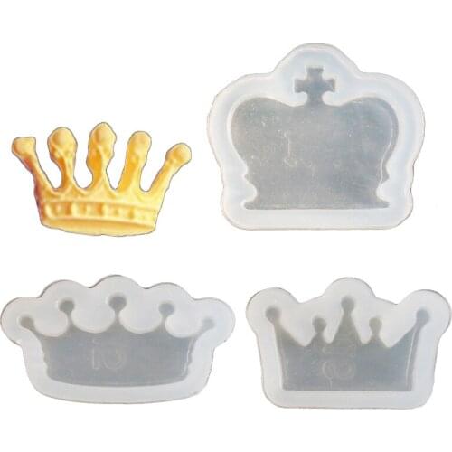 1PCS DIY Crown Silicone Fondant Chocolate Mold Cake Decorating Tools Silicone Mold Necklace Pendant For Jewelry Making