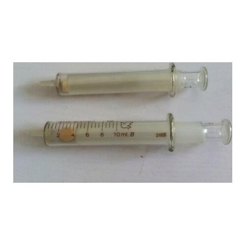 10ML Glass syringe injector sampler dispensing with ink chemical medicine