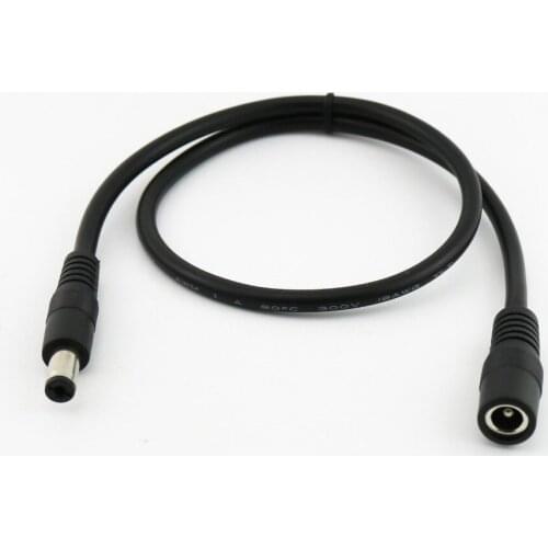 10pcs CCTV DC Power 5.5 x 2.1mm Male To Female Adapter Connector Cable Cord 50cm 18AWG