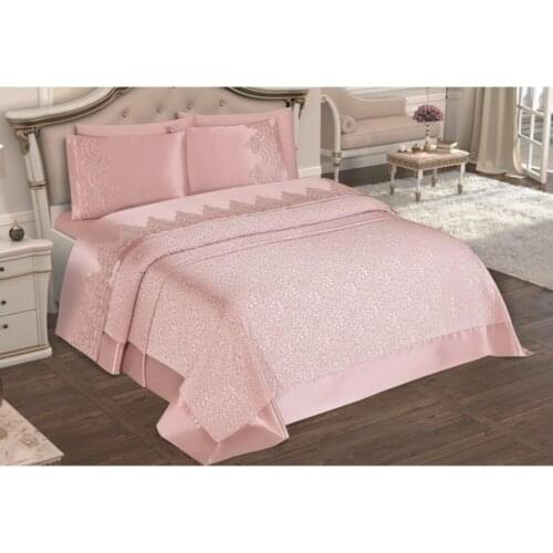 % 100 Cotton Pique Set France Lace 4 Pillow Case 1 Sheet Luxry High Quality Made By Turkey In English textile