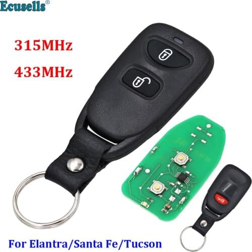 2+1/3 Buttons Remote Control Key Transmitter Fob 315MHz 433MHZ for Hyundai Tucson Santa Fe Elantra 2006-2011