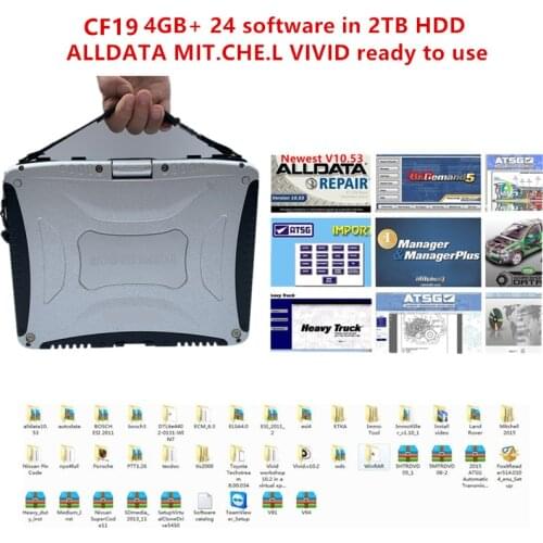 2020 All data auto repair Alldata 10.53 mit.che.l 2015 vivid software 24 in2TB HDD install well in For Panasonic cf19 toughbook