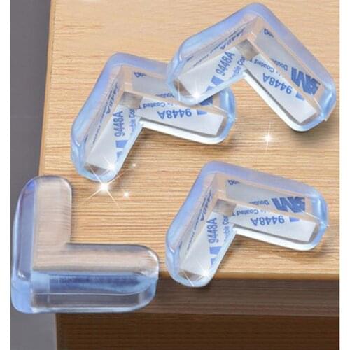 Hot 4Pcs Children Safety Clear Anti Collision Corner Edge Bumpers Guards Protectors