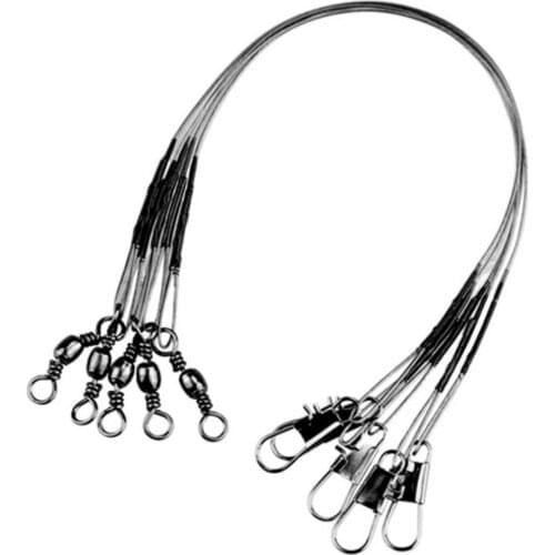 Fishing 5pcs 16cm 23cm Fishing Tackle Lure Trace Wire 15cm 23cm 30cm Length Anti-bite Fishing Wire with Stainless Steel Leader