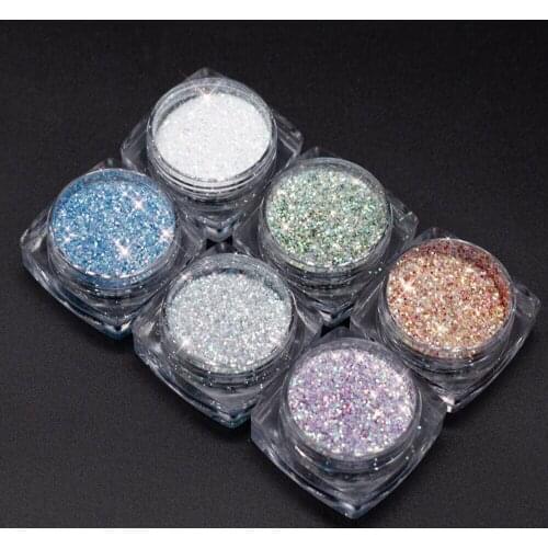 500g Mix Size Nail Powder Glitter Nail Sequins Pigments Dust Nail Art Flakes Decoration DIY Polish Tools