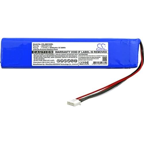 Cameron Sino Battery for JBL Xtreme JBLXTREME.Fits JBL GSP0931134 battery.JBL battery.Li-Polymer.5000mAh / 37.00Wh.7.40V