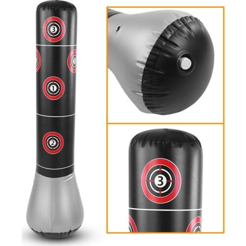 Boxing Punching Bag Inflatable Free-Stand Tumbler Thai Training Pressure Relief Bounce Back Sandbag Pressure Relief Accessory