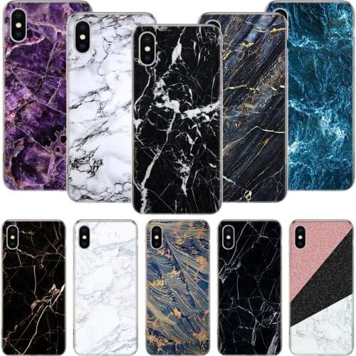 Black Marble Grain Simplicity Phone Case For iPhone 11 12 Pro XS XR X Max 7 8 6 6S Plus Mini + 5 SE Pattern Customized Coque Cov