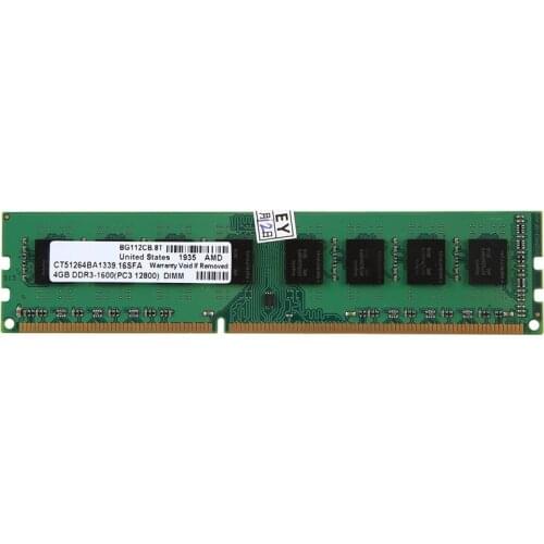 DDR3 Memory Ram PC3-12800 1600MHz 1.5V 240Pins Desktop DIMM for AMD