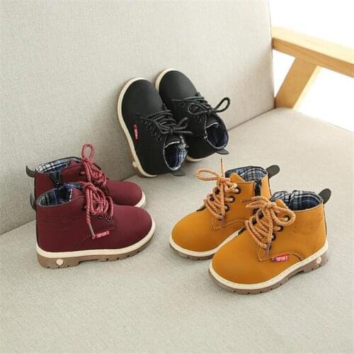 Disney Children boy Martin boots new winter antiskid short boots goosegrass bottom girls fashion short boots to keep warm boots