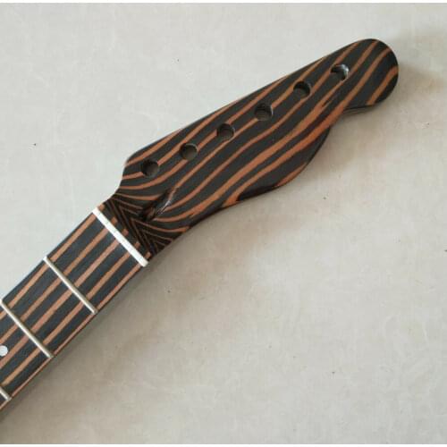 22 frets Zebra wood electric guitar neck for TELE style Electric Guitar part