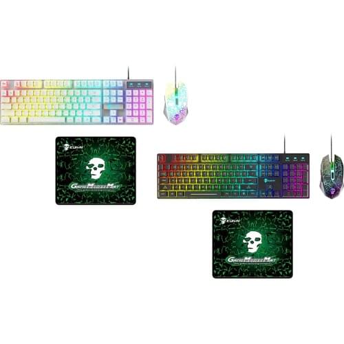 Gaming USB Wired RGB Backlit Keyboard Mouse Set Multi-Color for Laptop Pc
