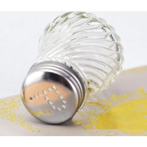 2Pcs Kitchen Spice Salt Pepper Seasoning Shaker Jar BBQ Cooking Glass Bottle Seasoning Bottles Kitchen Gadgets