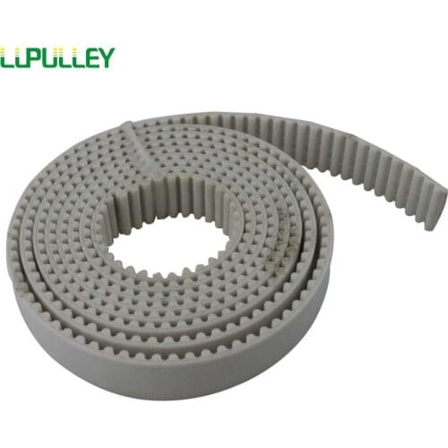 LUPULLEY HTD 5M Open Timing Belt 5Meters Pitch Length HTD5M-25mm/20mm/15mm Width White PU with Steel Synchronous Belt