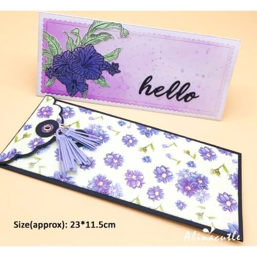 Metal Cutting Die Cut Slimline Card Envelope Scrapbook Paper Craft Album Handmade Card Stencil Cutter Punch Art Cutter Dies
