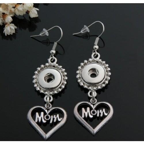 Fashion Mom wings owl elephant Drop earrings snap earrings fit 12MM snap buttons jewelry JA0027