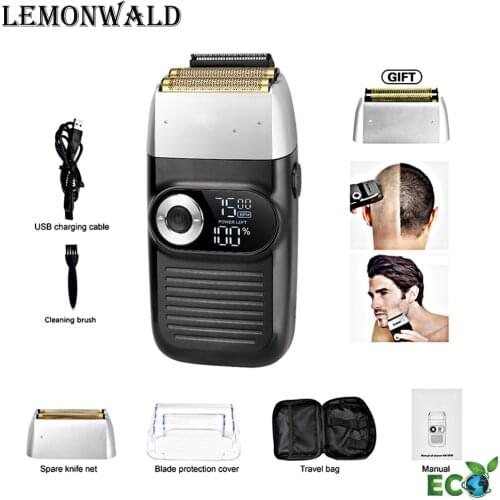 LEMONWALD Mens Shaver, Electric Shaver, High-Quality Electric Pusher, USB Safe Charging