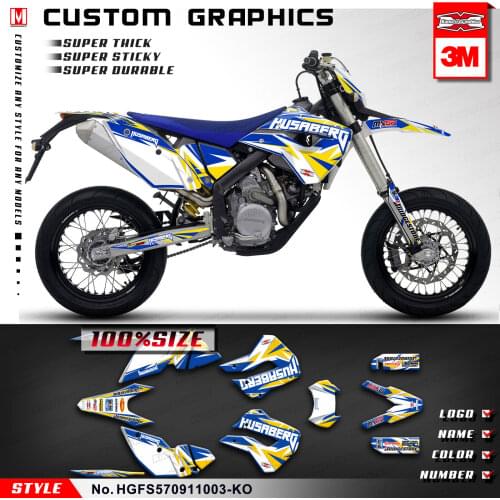 KUNGFU GRAPHICS Dirt Bike Decal Kit Vinyl Wrap MX Sticker for Husaberg FE390 FE450 FE570 FE FS FX 450 570 S 2009 2010 2011 2012