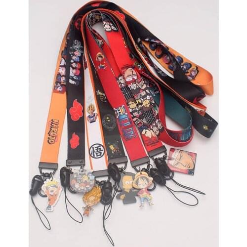 New Cartoon Characters Broadband Nylon Adjustable Mobile Phone Lanyard for iPhone 11 Xs Lanyard Neck Strap Hang Rope