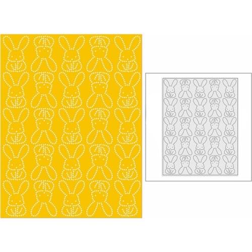 New 2021 Spotty Bunny Rabbit Panel Metal Cutting Dies for DIY Scrapbooking and Card Making Decorative Embossing Craft No Stamps