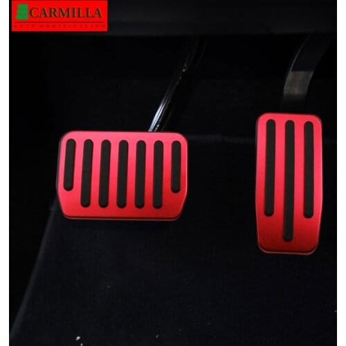 Carmilla AT Car Foot Pedals for Tesla Model 3 Model3 Y 2016-2021 Accelerator Gas Fuel Brake Pedal Pads Mats Cover Car Styling