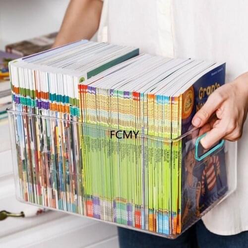 Plastic Magazine Storage Box School Office Drawer Type Book Holder Organizer Bins for Desk Storage Accessories Organizers Desk