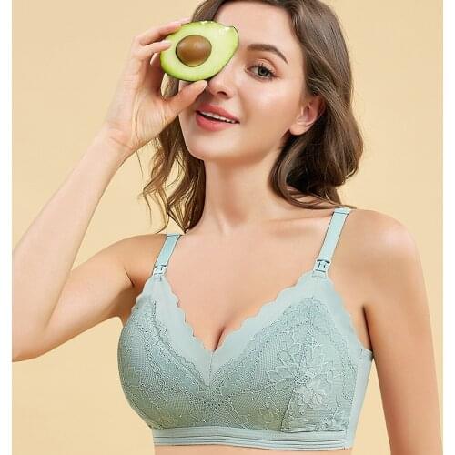 Breastfeeding Nursing Bra Pregnancy Women Cotton Underwear Mother Maternity Top for Feeding Wirefree Seamless Prevent Sagging