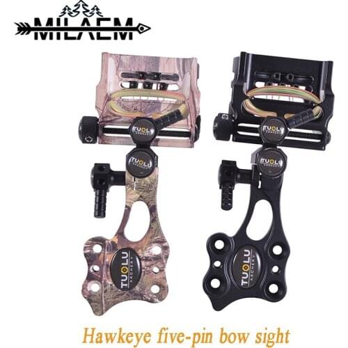 1 Pc Archery Five-needle Compound Bow Sight Black&Camo Quick-tuning Sighting Precise Tool Outdoor Shooting Hunting Accessories