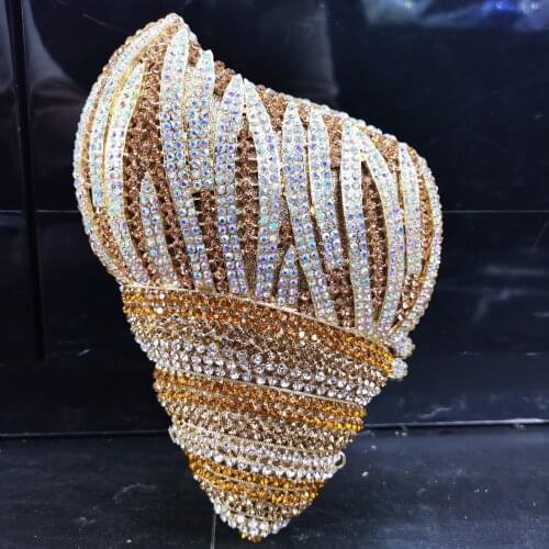 Luxury Crystal Bags torch Shape Designer Evening Bags Gold Silver Prom Handbags banquet Clutch Bags Women Wedding Purse SM79