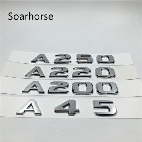 Soarhorse For Mercedes W176 W169 A-Class A45 A200 A220 A250 Rear Tail Emblems Letters Badge Logo stickers