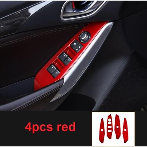4pcs for Mazda 6 ATENZA 2014-2017 Glass lifting switch panel decorate frame