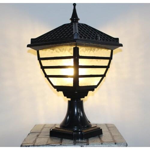 Pillar lamp Large landscape Lamp outdoor lighting porch Garden Lamp novelty pavilion Waterproof Outdoor Wall Lamp LED Arandela