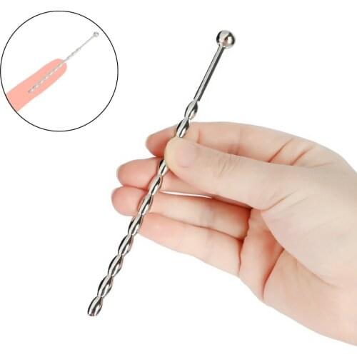 Mens Tube Urethral Catheter Sound Stainless Steel Penis Plug Dilator Solid Sex Toys Urethral Dilators Urethral Plug Horse Eye