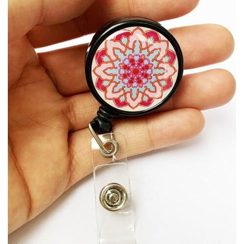 Work Card Retractable Badge Reel ID Name Card Badge Holder Lanyard Anti-Lost Clip Key Ring Chest Pocket Employees Card Reel