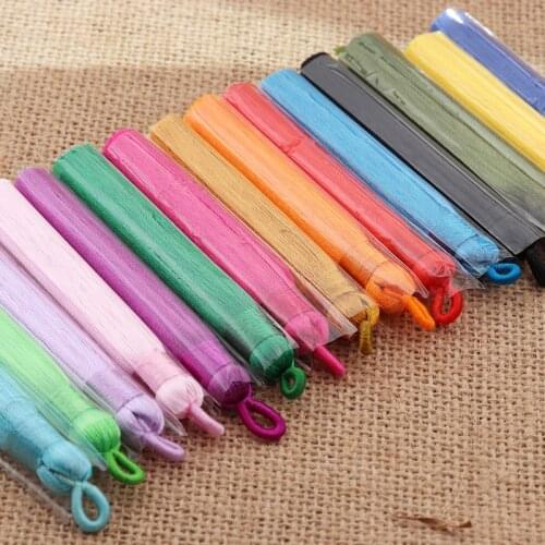 High Quality 5pcs/lot 90mm Cotton Silk Fringe Tassel Charms Accessories for DIY Necklaces Bracelets Earrings Jewelry Making