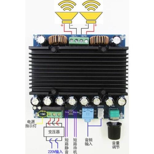 XH-M251 super power digital power amplifier board TDA8954 core dual 210W+210W power supply 12-28V