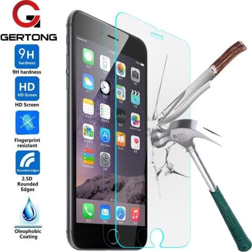 GerTong Tempered Glass For iPhone 11 Pro XR XS Max 5 5S 6 6S 6Plus 7 8 Plus X 7 6 Screen Protector Case Cover Film