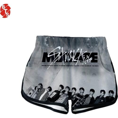StrayKids 3D Printed Shorts for Women Fashion Kpop Hot Sale Shorts 2019 Casual Girls Sexy Style Wear Suitable for Summer