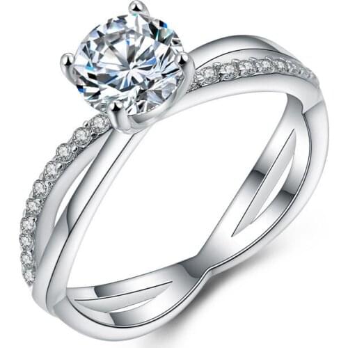 WYJZY Womens fashion design inlaid zircon engagement ring fashion ladies wear jewelry Valentines Day anniversary ring