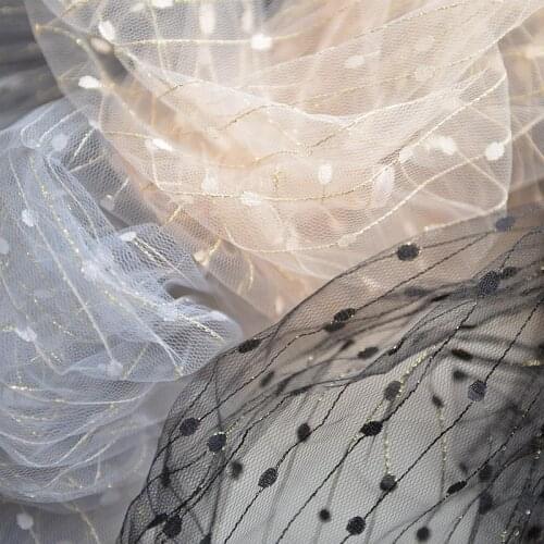 Gold mesh yarn fabric clothing Lace accessories Tutu material 1.4 m G890