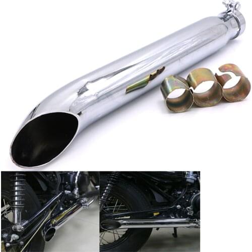 1 PCS Chrome Reverse Cone Motorcycle Exhaust Pipe Muffler Silencer For Harley Cafe Racer Chopper Bobber Custom Bike 38-45MM